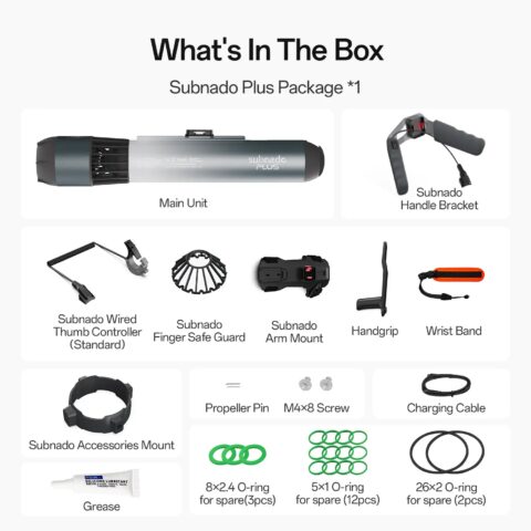 Waydoo Subnado Plus package contents illustration