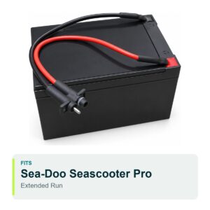 Replacement battery for the Sea-Doo Seascooter Pro (Extended Run), sealed lead acid with lead and connector