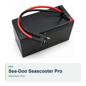 Replacement battery for the Sea-Doo Seascooter Pro (Standard Run), sealed lead acid with lead and connector